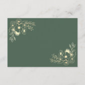 D'accompagnement Olive Green et Terracotta Mariage Détails Carte (Dos)