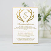 D'ACCOMPAGNEMENT OR CHIC | CARTE D'HÉBERGEMENT MARIAGE ANTLER (Debout devant)