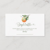 D'accompagnement Orange cutie diaper carte de billet d'enclos (Devant)