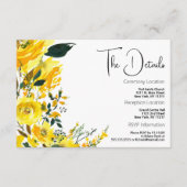 D'accompagnement Orange jaune botanique d'été Détails Carte (Devant)