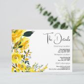 D'accompagnement Orange jaune botanique d'été Détails Carte (Debout devant)