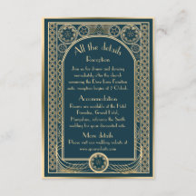 Orné Or - Carte d'enclosure de mariage