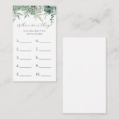 D'accompagnement Où Étaient-Ils ? Carte de jeu Fête des mariées (Devant / Derrière)