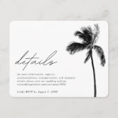 D'accompagnement Palm Tree Mariage Détails Carte de boîtier (Devant)