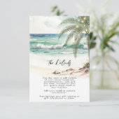 D'accompagnement palmiers tropicaux plage carte d'information de ma (Debout devant)