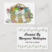 D'accompagnement Panier à coudre carte d'affaires / boîtier (Devant / Derrière)