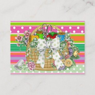 D'accompagnement Panier à coudre carte d'affaires / boîtier