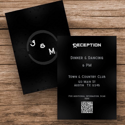 D'accompagnement Papeterie de mariage gothique occidental - Carte i