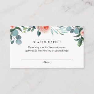 D'accompagnement Papier rose et vert Raffle insérer carte