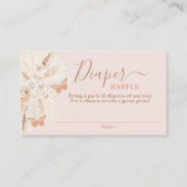 D'accompagnement Papillon Baby shower fille Déchets Carte Raffle (Devant)
