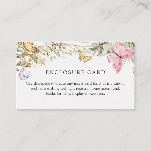 D'accompagnement Papillon sur le chemin Boho carte boîtier (Devant)