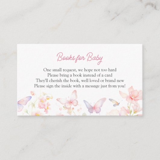 D'accompagnement Papillon sur le chemin Livres pour la carte de boî (Devant)