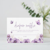D'accompagnement Papillon violet Baby shower de la carte de  (Debout devant)