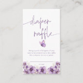 D'accompagnement Papillon violet Baby shower de la carte de (Devant)