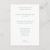 D'accompagnement Papillons de la carte de la réception de mariage (Dos)