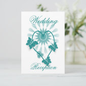 D'accompagnement Papillons Turquoises de la carte de la réception d (Debout devant)