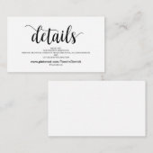 D'accompagnement Parfait Mariage Site Web Détails Carte de boîtier (Devant / Derrière)