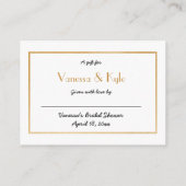 D'accompagnement Pas d'emballage carte d'insertion de douche nuptia (Dos)