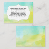 D'accompagnement Pas d'encart carte d'eau couleur bleu vert (Devant / Derrière)