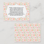 D'accompagnement Pas d'envelopper carte insert baby shower rose flo (Devant / Derrière)