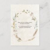 D'accompagnement Pastel Boho Neutral Floral Mariage Carte de boîtie (Dos)