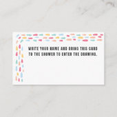 D'accompagnement Pastel Rainbow Baby shower Diaper Carte Raffin (Dos)