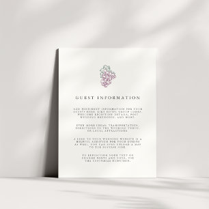 D'accompagnement Pays du vin   Carte de boîtier d'informations clie
