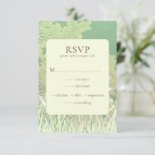 D'accompagnement Paysage forestier Carte RSVP de mariage vert (Debout devant)