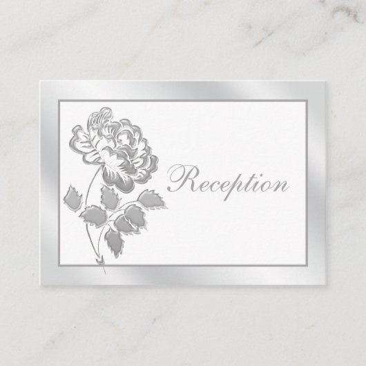 D'accompagnement Peine d'argent sur la carte de boîtier en lin blan (Devant)