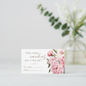 D'accompagnement Peonies devinez combien de bonbons carte boîtier (Debout devant)