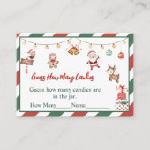 D'accompagnement Père Noël Devine Combien De Candies Carte De Boîti (Devant)