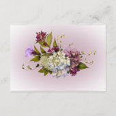D'accompagnement Peri White Mauve Floral Carte Réception Moderne (Dos)