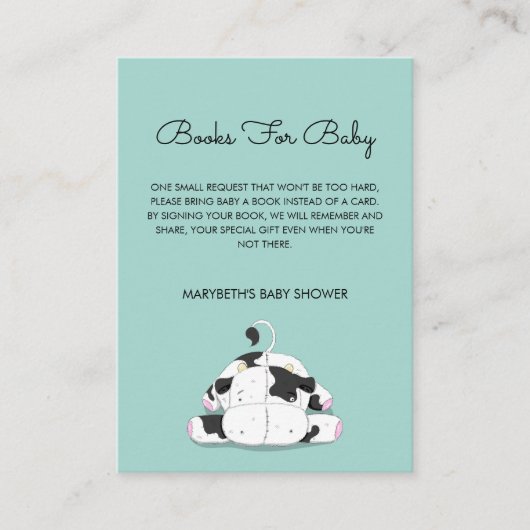 D'accompagnement Petit Baby shower À Vache Apportez Une Carte De De (Devant)