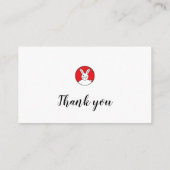 D'accompagnement Petit carte de remerciements lapin (Dos)