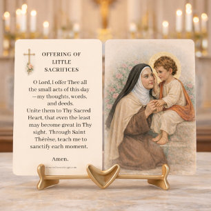 D'accompagnement Petites Prières de Sacrifices Sainte Thérèse Carte