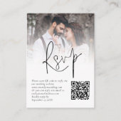 D'accompagnement Photo Overlay Script QR Code Mariage Carte RSVP (Devant)