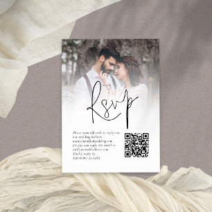 D'accompagnement Photo Overlay Script QR Code Mariage Carte RSVP