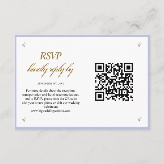 D'accompagnement Photo simple moderne QR Code Mariage carte de boît (Devant)
