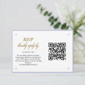 D'accompagnement Photo simple moderne QR Code Mariage carte de boît (Debout devant)