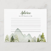 D'accompagnement Pine Tree Rustic Adventure Baby shower Carte conse (Devant)