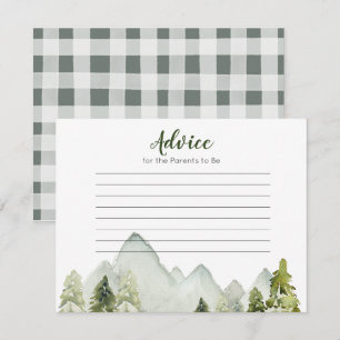 D'accompagnement Pine Tree Rustic Adventure Baby shower Carte conse
