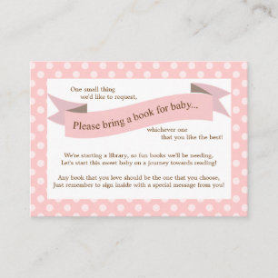 D'accompagnement Pink Baby shower Livre Insérer carte de demande po