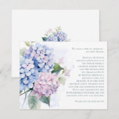 D'accompagnement Pink Blue Hydrangeas 80e carte d'anniversaire Dema (Devant / Derrière)