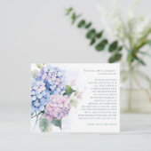 D'accompagnement Pink Blue Hydrangeas 80e carte d'anniversaire Dema (Debout devant)