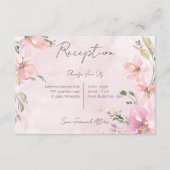 D'accompagnement Pink Blush Floral Aquarelle Carte de réception mod (Devant)