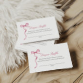D'accompagnement Pink Bow Baby Diaper Demande Carte Boîtier