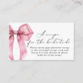 D'accompagnement Pink Bow Recette de carte insert Elle est en train (Devant)