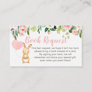 D'accompagnement Pink Floral Bunny Demande de carte Insérer