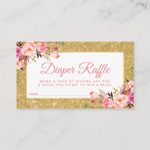 D'accompagnement Pink Gold Baby shower Déchets Carte de billet P