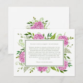 D'accompagnement Pink Hydrangeas 80e carte d'anniversaire Demande (Devant / Derrière)